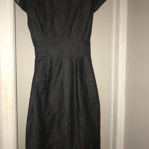 Cap sleeve grey dress